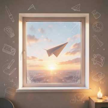 把课桌涂鸦折成纸飞机