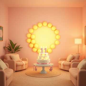 奶油太阳围成圆