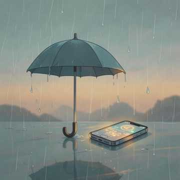 时间煮雨：断网伞