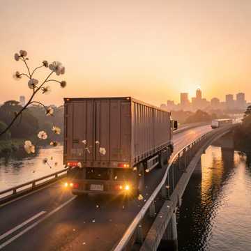 货运路上的木棉花