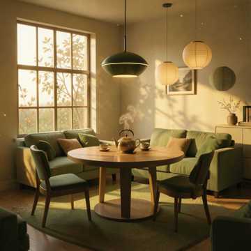 一家人围坐灯火暖