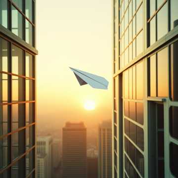 辞职信叠成纸飞机