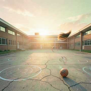 跳格子的日落橡皮筋