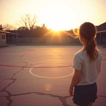 跳格子的日落橡皮筋