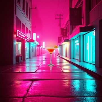 霓虹酒杯里醉倒