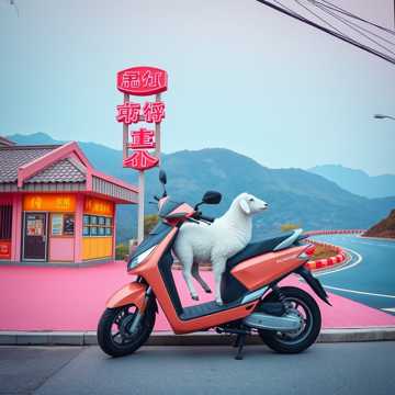 电动车被羊啃掉坐垫咯