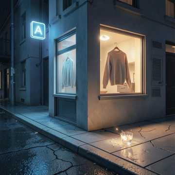 半杯月光打翻在街角