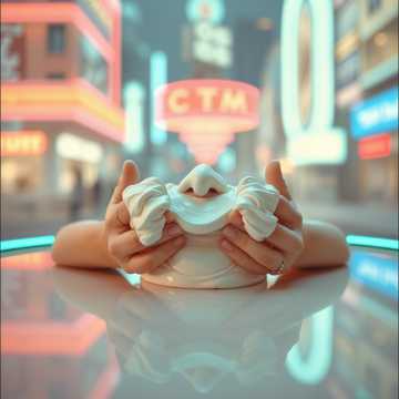 奶油砸脸纪念照