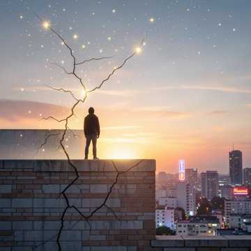 混凝土开满星光