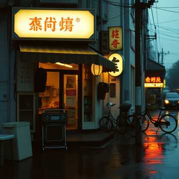 旧面馆的收音机