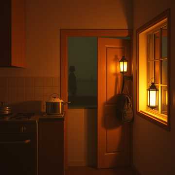 暖灯烩饭的香气