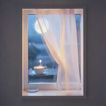 窗帘哭了一整夜