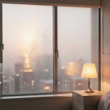 玻璃窗上的薄雾
