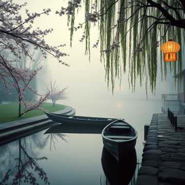 桃花一盏映江天