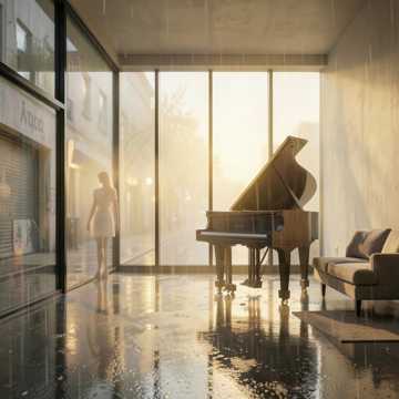 钢琴声缓慢放晴