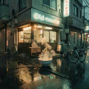 旧面馆的收音机