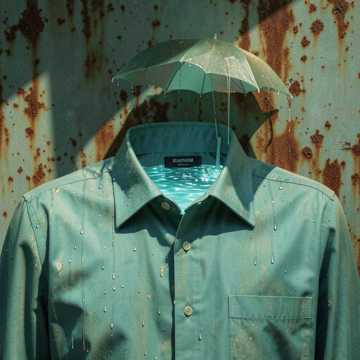 雨滴在颈窝放晴