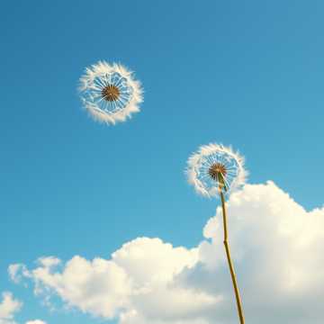 蒲公英在云上飞
