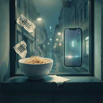 泡面热气贴纸旧