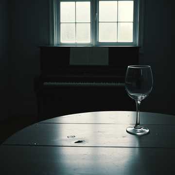 玻璃杯底的泪滴