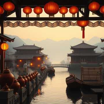 卤鹅香染夏布谣