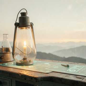 向光摇曳的灯芯