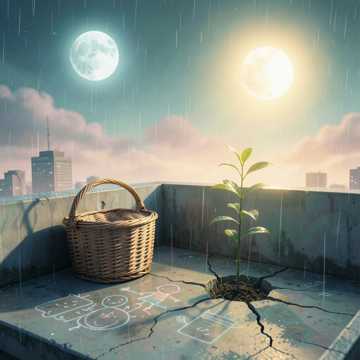 白发缝进星光里