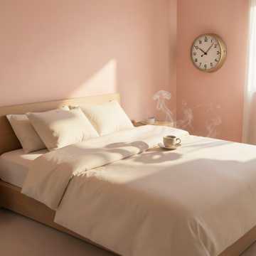 晨光吻过你眉尖