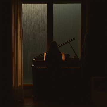 琴键上褪色的光