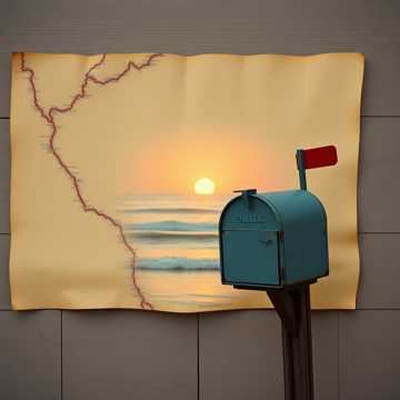 地图上褪色的海