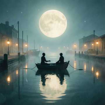 淮海月照双人舟