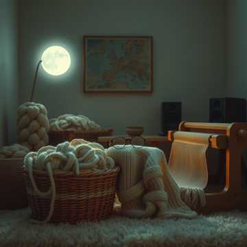 毛线缠绕的月光