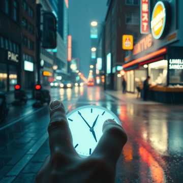 指尖滑过空荡的钟