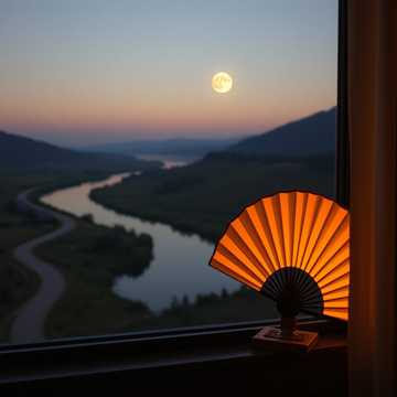 汾河拐弯处的月亮