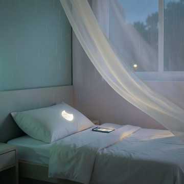 月光打湿的枕沿