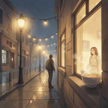 路灯数到第七盏