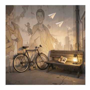 梧桐叶与纸飞机