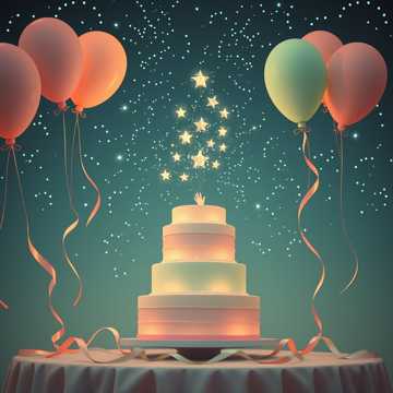 蛋糕塔上的星光