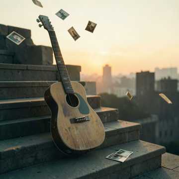 吉他发梢的晚风