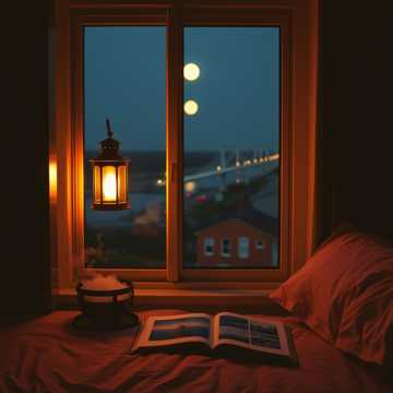 半扇未灭的窗灯