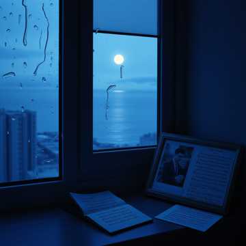 锁住的蓝色窗灯