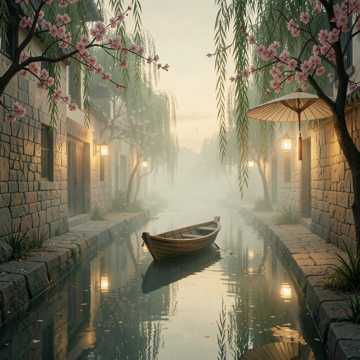 桃花一盏映江天