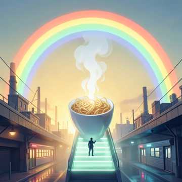 泡面蒸汽里的彩虹