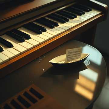 钢琴上的旧雨痕