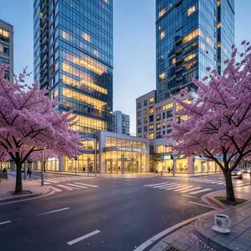 天府三街的日与夜