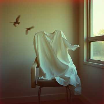 椅背上的空衬衫