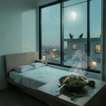 便当凉了雨在响