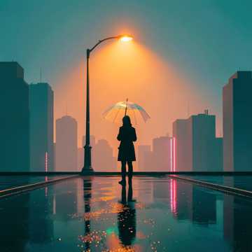 半城人影独自明