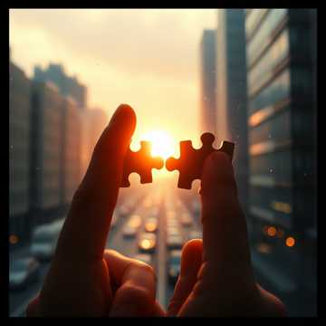 拼图咬合的瞬间