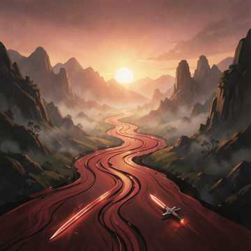 赤水如刃破长空